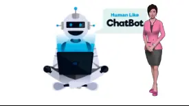 A scene depicting two people, one speaking English and the other speaking Spanish, using an online translation tool to communicate effectively. The tool seamlessly translates their words, facilitating clear understanding and seamless interaction.